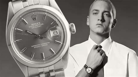 rolex datejust eminem|eminem rubber watches.